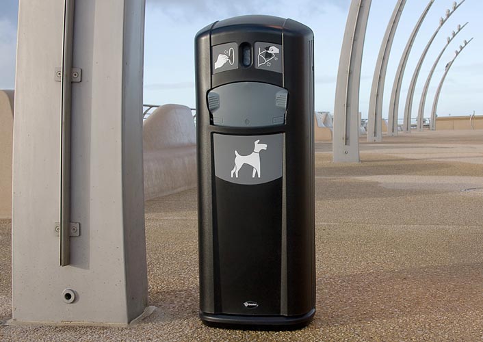Poubelle pour déjections chien