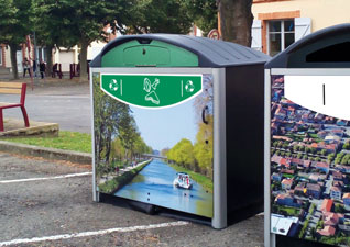 Cache conteneurs Modus™ abris pour poubelles le tri sélectif pour déchets alimentaires