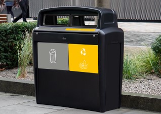 Poubelles de tri sélectif modulaire Nexus® Évolution City pour déchets et emballages