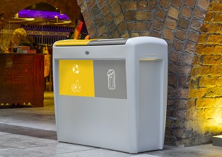 Poubelle modulaire de tri sélectif Nexus® Évolution Duo pour emballages et déchets