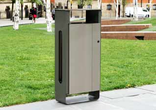 Poubelle urbaine Electra™ 60 litres en métal au design contemporain