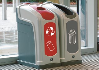 Poubelles de tri sélectif Nexus® 50 litres pour canettes et déchets génériques