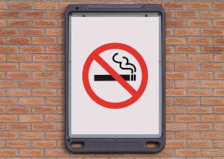 Stop trottoir Advocate™ panneau d’affichage ne pas fumer à l'extérieur d’une entreprise l’energie