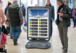  Stop trottoir Advocate™ panneau d’affichage sur pied à l'aéroport