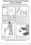 Fixation par blocage au sol pour la borne de propret&eacute; - Instructions d'installation