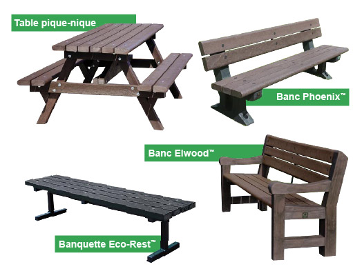Glasdon bancs et banquettes