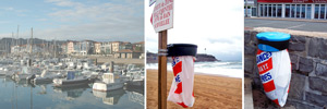 Corbeilles de plage &agrave; Hendaye