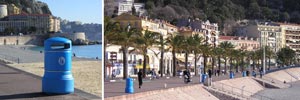 Les Poubelles Plaza sur la Promenade des Anglais