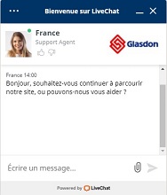 Fonctionnalit&eacute; LiveChat Glasdon-parler &agrave; un expert