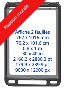 Panneau d'affichage Advocate&trade; - (2 feuilles) de dimensions 762 x 1016 mm