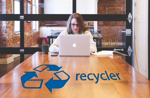 image de recyclage de bureau