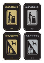 Qu'est-ce que c'est? Pictogrammes sur la porte (246 mm x 396 mm)