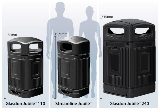 dimensions du conteneur Glasdon Glasdon Jubil&eacute;&trade;
