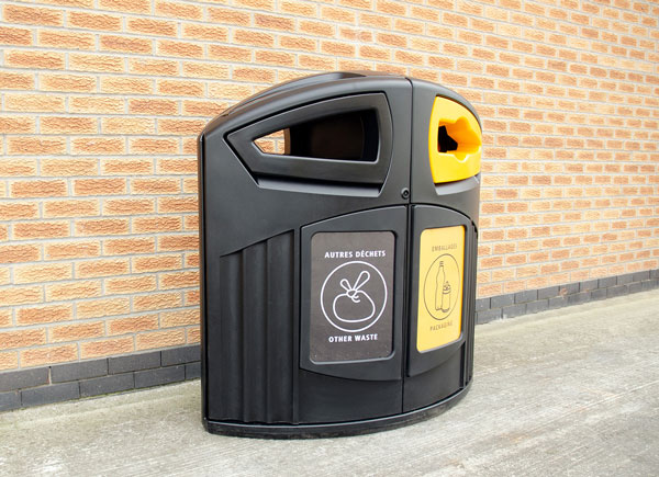 Nexus&reg; 200 Poubelle de tri s&eacute;lectif muni de pictogrammes panneau avant 