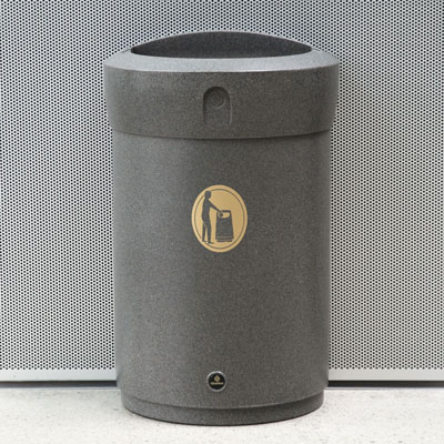 Poubelle int&eacute;rieure en demi-lune Delta&trade; - 110 litres