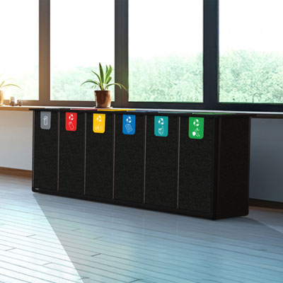P&ocirc;le de tri Origin&trade; Infinity Hexa 420 litres 6 flux de d&eacute;chets