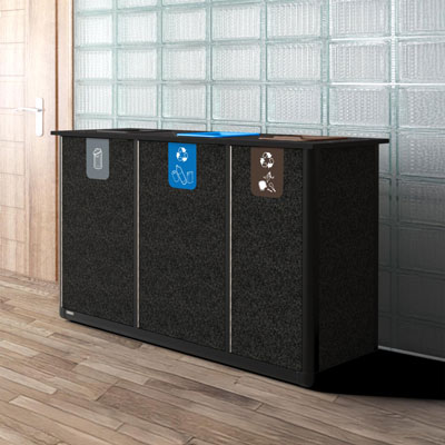 P&ocirc;le de tri Origin&trade; Infinity Trio 290 litres 3 flux de d&eacute;chets