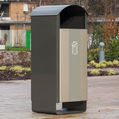 Poubelle de tri Electra&trade; Curve 85 pour d&eacute;chets g&eacute;n&eacute;riques