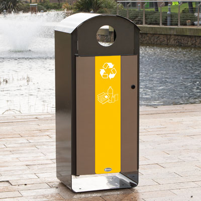 Poubelle de tri Electra&trade; Curve 85 pour emballages