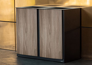 Nexus® Style Duo 170 Litre Indoor Recycling Bin with Dark Teal Wrap