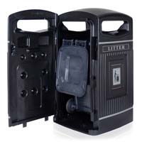 Glasdon Jubilee™ 240 litre wheelie bin housing with door open