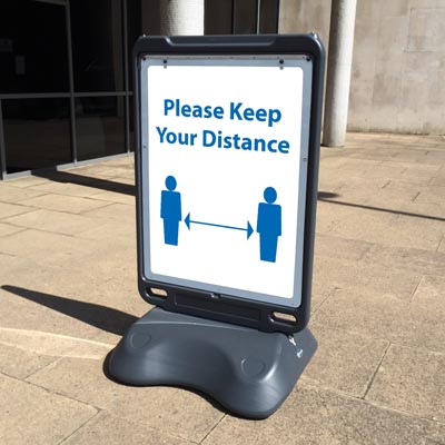 Advocate&trade; Floor Standing Poster Display Sign