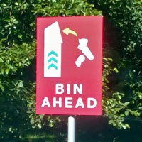 Combo Delta Bin Ahead Signpost