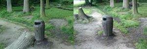 Sherwood&trade; Litter Bins in Highgate Wood