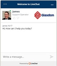 Glasdon Live Chat Facility - speak to an expert