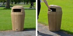 The Sherwood outdoor bin with lockable hooded top