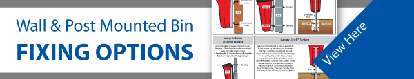 Post and Wall Mounting Fixings for Dog Waste Bins