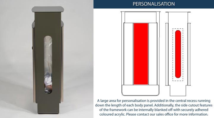 What is this? Side cut out allowing visibility of contents or personalisation
