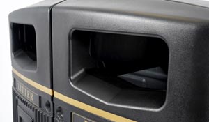 What is this? Glasdon Jubilee&trade; Duo 220 Bin - Chamfered Apertures