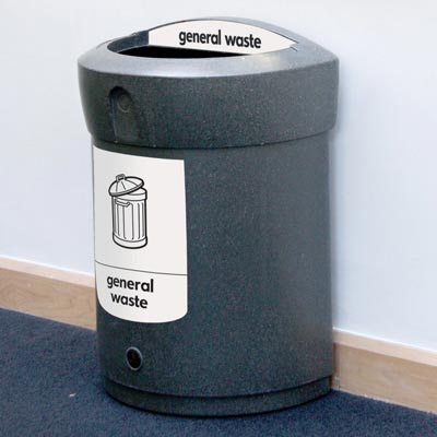 Envoy&trade; General Waste Open Top Bin - 90ltr