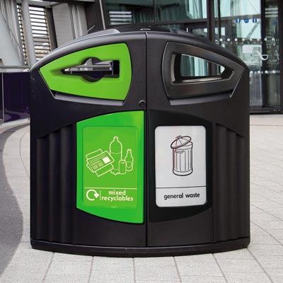 Nexus&reg; 200 General Waste / Mixed Recyclables Recycling Bin