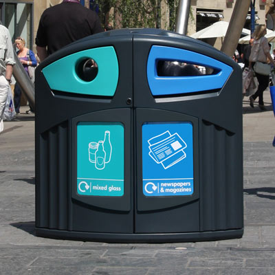 Nexus&reg; 200 Mixed Glass / Newspaper & Magazine Recycling Bin