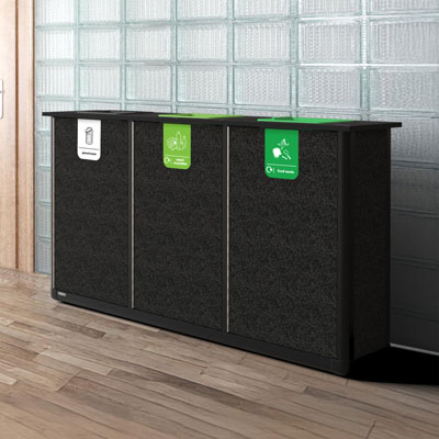 Origin&trade; Infinity Trio 210 Litre Slimline Recycling Station 3 Waste Streams