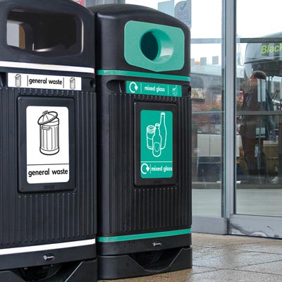 Streamline Jubilee&trade; Mixed Glass Recycling Bin