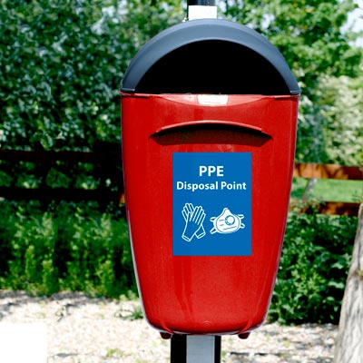 Super Trimline 50&trade; HSL PPE Waste Bin Hooded Disposal Bin for Used PPE