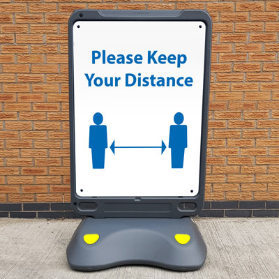 Advocate&trade; Free Standing Sign Portable with Fixed Foamex Sign