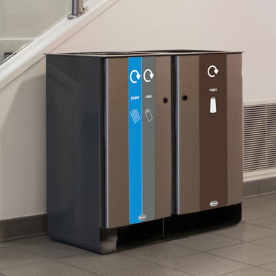 Electra&trade; 170 Trio Cup Recycling Bin