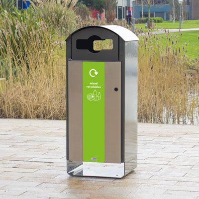 Electra&trade; Curve 85 Mixed Waste Recycling Bin
