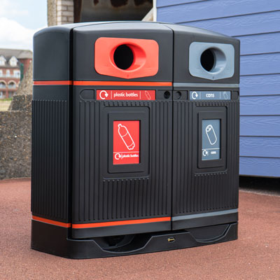 Glasdon Jubilee&trade; Duo 220 Recycling Bin Dual Bin for Recyclable Waste