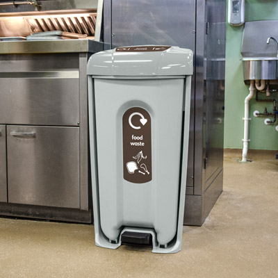 Nexus&reg; Shuttle Food Waste Recycling Bin Foot Pedal Operated Bin