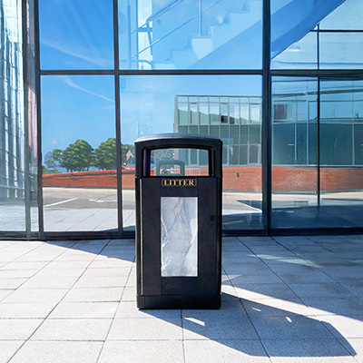 Origin&trade; Insight 110 Transparent Security Bin Made from Recycled Materials