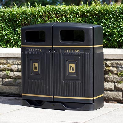 Dual Waste Bins & Double Litter Bins
