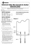 Universal Litter Bin Concrete-In Anchor (Adjustable Depth) Installation Instructions