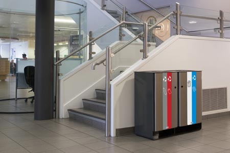Electra Recycling Station next to stairs