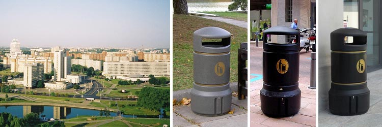 Slimline Litter Bins for Belarus
