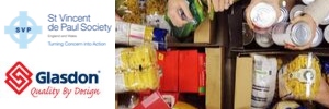 Glasdon Give a Helping Hand with SVP Fleetwood Food Bank Donation